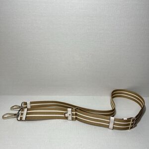 Kate Spade Tan and White Striped Bag Strap